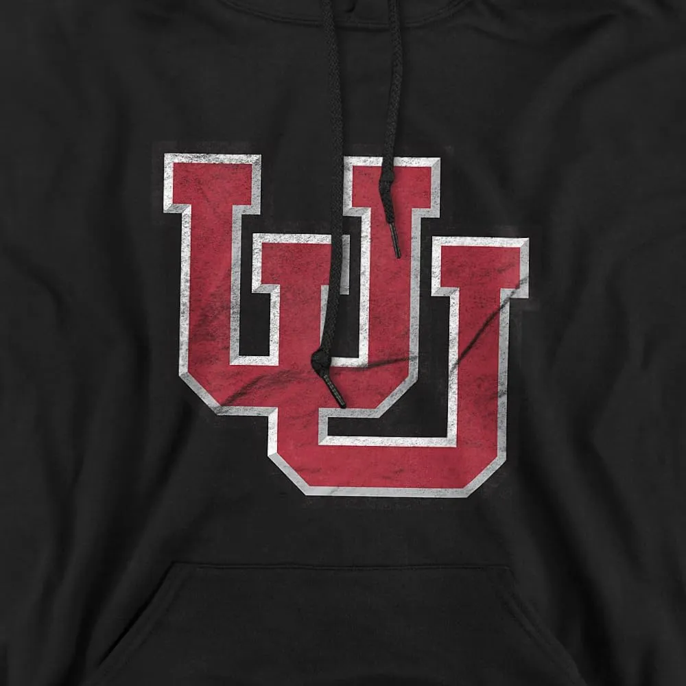 University of Utah Official Distressed Primary Unisex Adult Pull-Over Hoodie