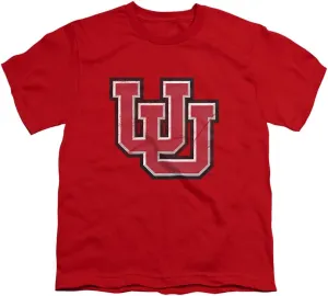 University of Utah Official Distressed Primary Youth Kids Boy/Girls T Shirt