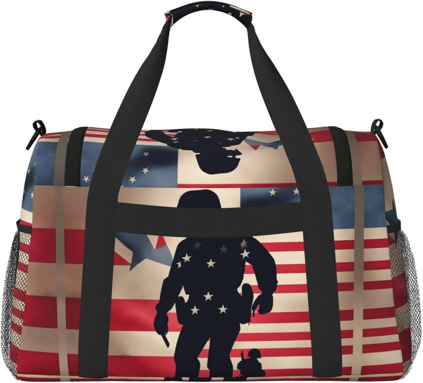 Us Military Soldiers Patriotic Memorial Day Travel Bag, Weekender Bags For Women Men For Outdoor Adventures, Ideal For Camping And Hiking