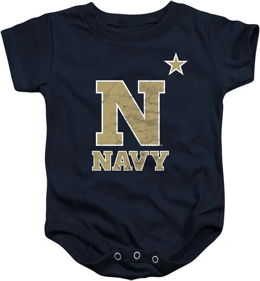 Us Naval Academy Official Distressed Primary Unisex Infant Snap Suit for Baby
