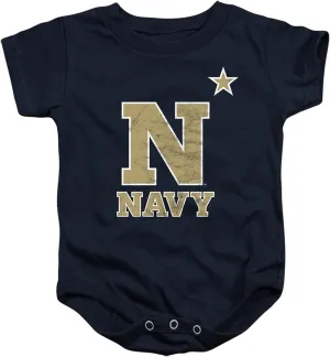 Us Naval Academy Official Distressed Primary Unisex Infant Snap Suit for Baby