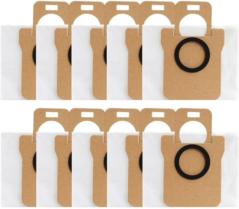 Vacuum Dust Bag for JONR for P20 PRO Robot Cleaner Replacement Parts Large 3L-3.5L Capacity Non-Woven Fabric Vacuum Bag,Easy Install, White(10 PACK)