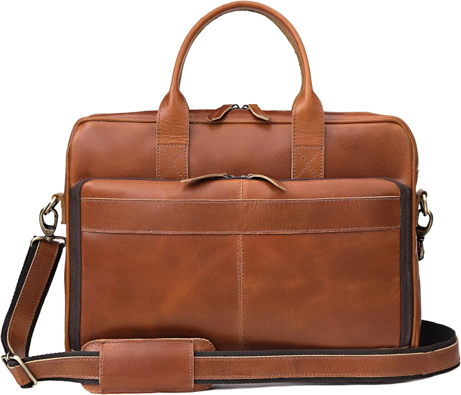 VC VINTAGE COUTURE Leather briefcase bag for men Leather Laptop Bags For Men and Women Travel Messenger Bag