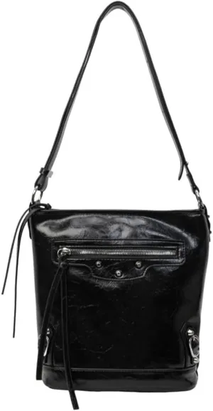 Vegan Leather Hobo & Crossbody Shoulder Bag for Womens Bucket Handbag Featuring a Zipper Top Handle Tote Design