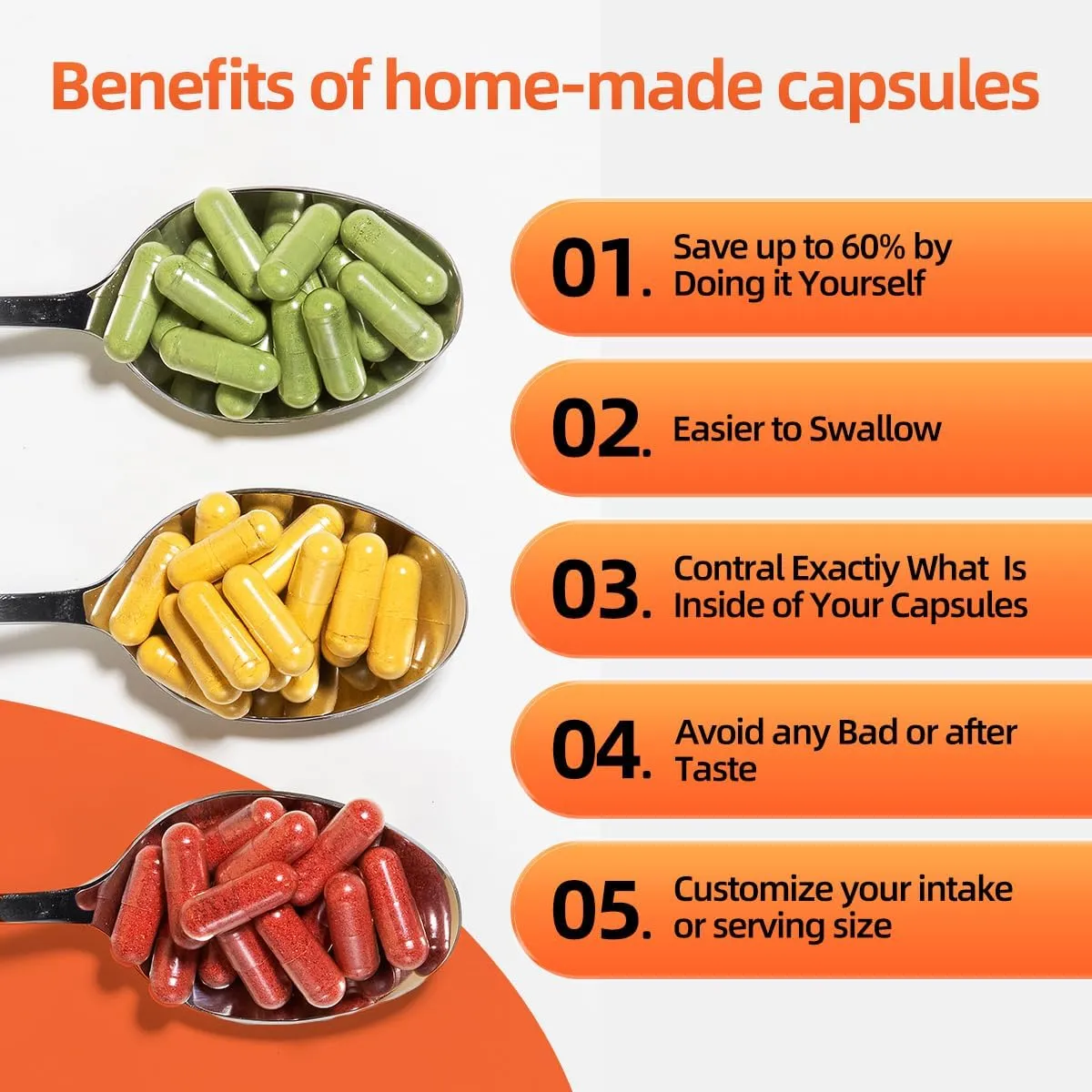 Vegan Size 1 Capsules, 1000 Count Premium Empty Capsules Separated in Bags, Clear Separated Empty Capsules Size 1, Pill Capsules Empty for DIY Supplement Filling