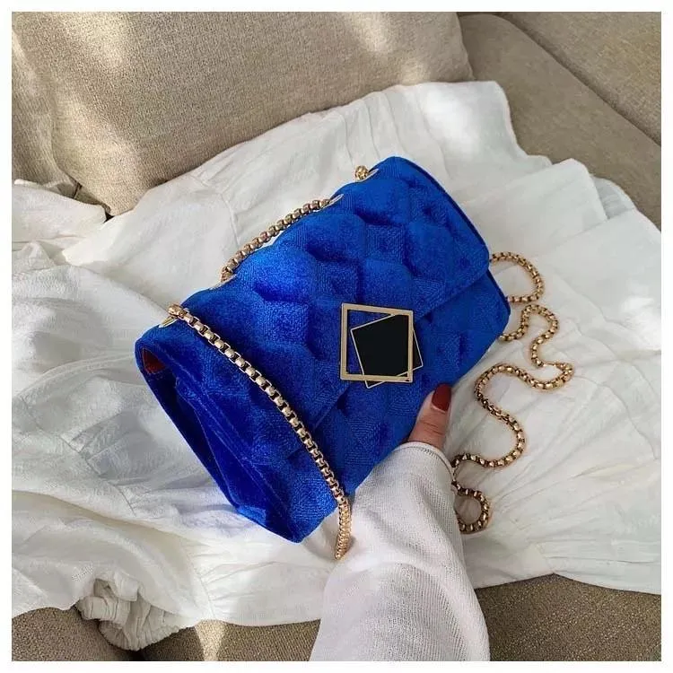 Velour Chained Bag