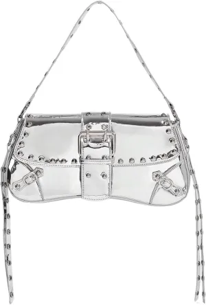 Verdusa Women's Shoulder Bag Y2K Handbag Cute Trendy Goth Studded Rivet Punk Purse
