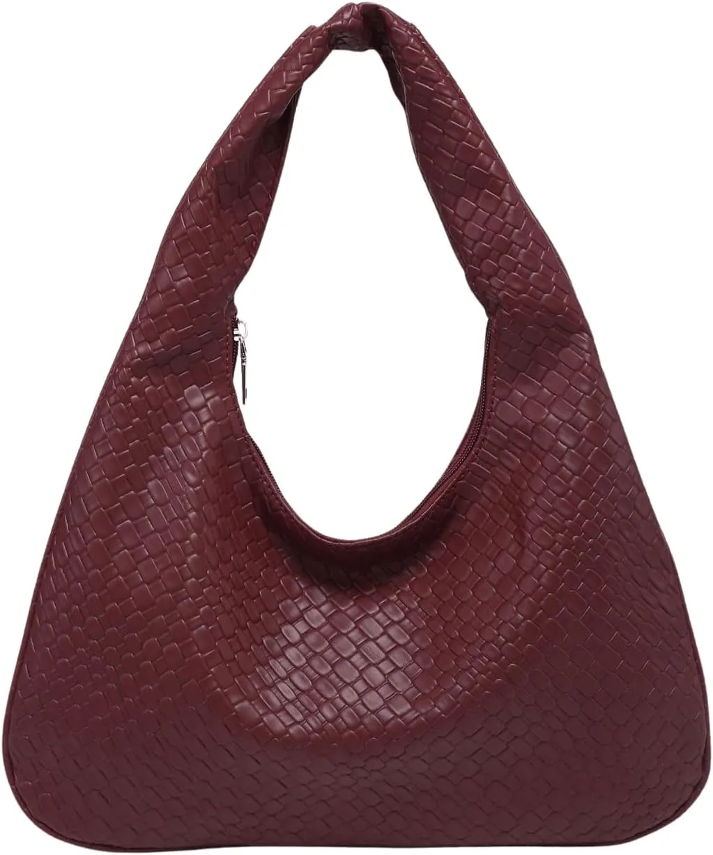 Verdusa Women's Woven Leather Hobo Shoulder Bags Top Handle Braided Underarm Purse