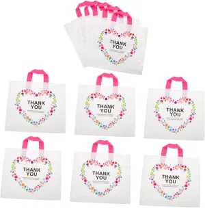 VOSAREA 50Pcs present Wrapping Bags for Clothing Portable Handbags with Delicate Floral Design for Parties Holidays and Reusable present Packing