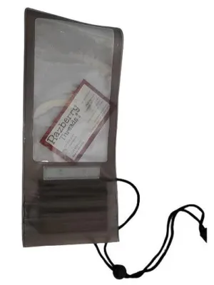 Water Proof Phone Bag-Black    Hang Around Neck      4x8"