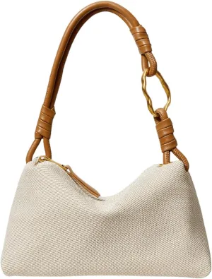 WDIRARA Women's Textured Shoulder Bags Tote Handbag Purse with Zipper Closure