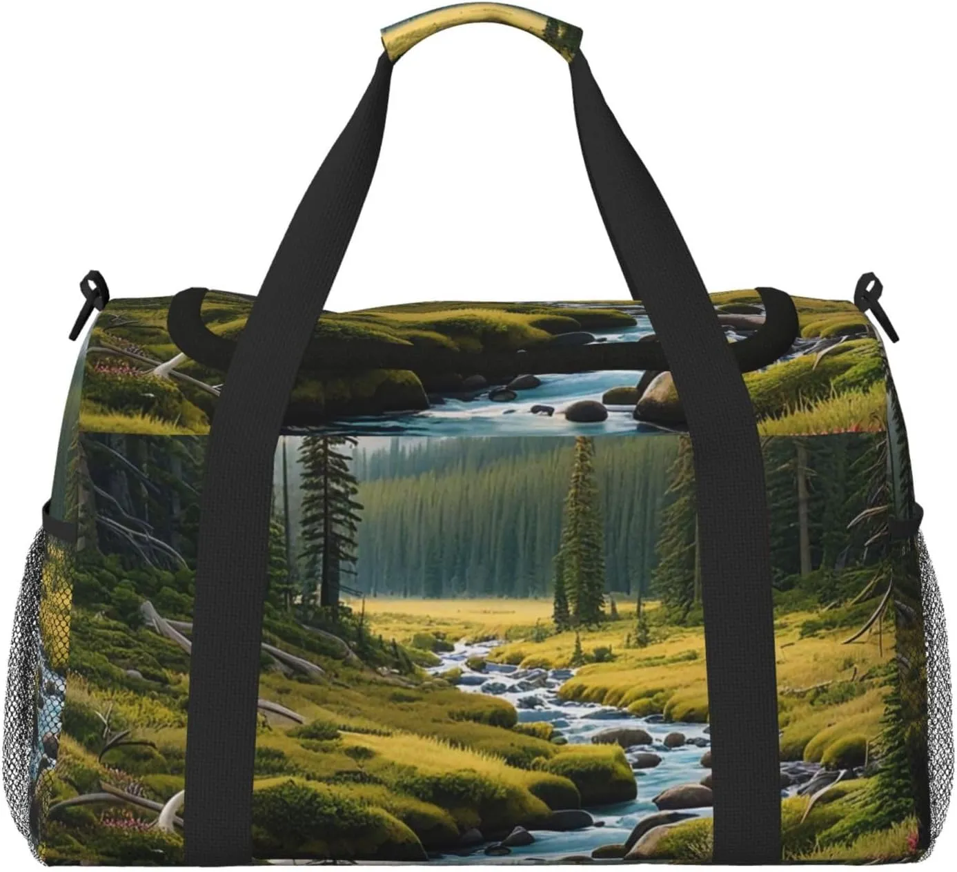 Wilderness Wonder Print Travel Duffel Bag for Men & Women, Foldable Travel Bags and Spacious Weekender Tote Bag for Storage Toiletry Luggage Personal Item