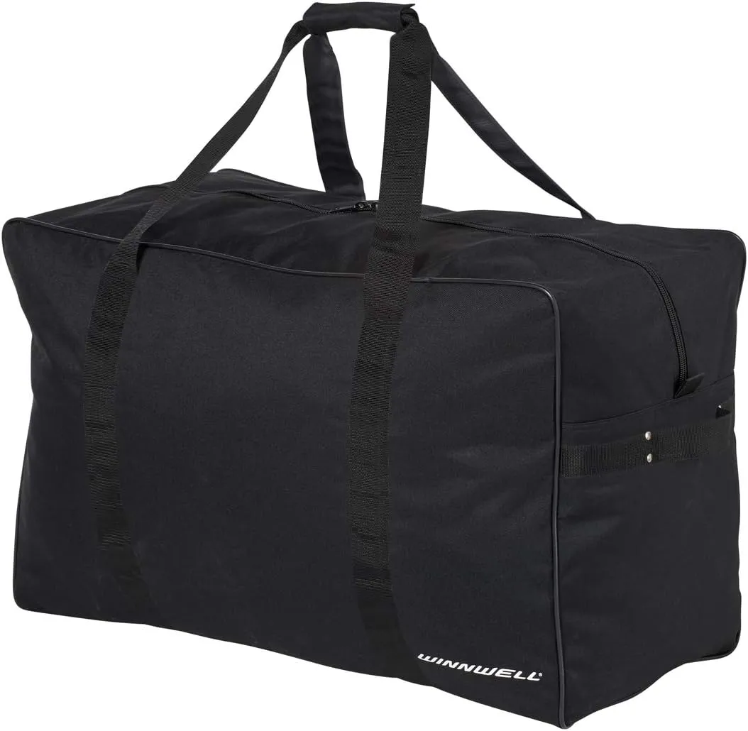 Winnwell Basic Carry Hockey Bag - Large Heavy Duty Sports Equipment Storage Bag - Multiple Sizes Bag For Hockey Player Gear