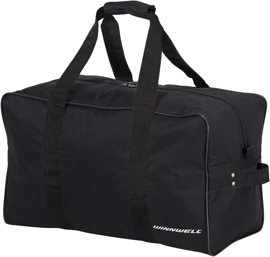 Winnwell Basic Carry Hockey Bag - Large Heavy Duty Sports Equipment Storage Bag - Multiple Sizes Bag For Hockey Player Gear