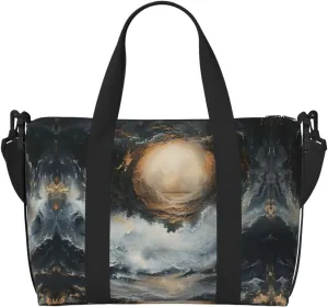 Within The Tides Zippered Tote Bags For Women,Duffle Bag For Men,Spacious Travel Bag For Weekend Getaways