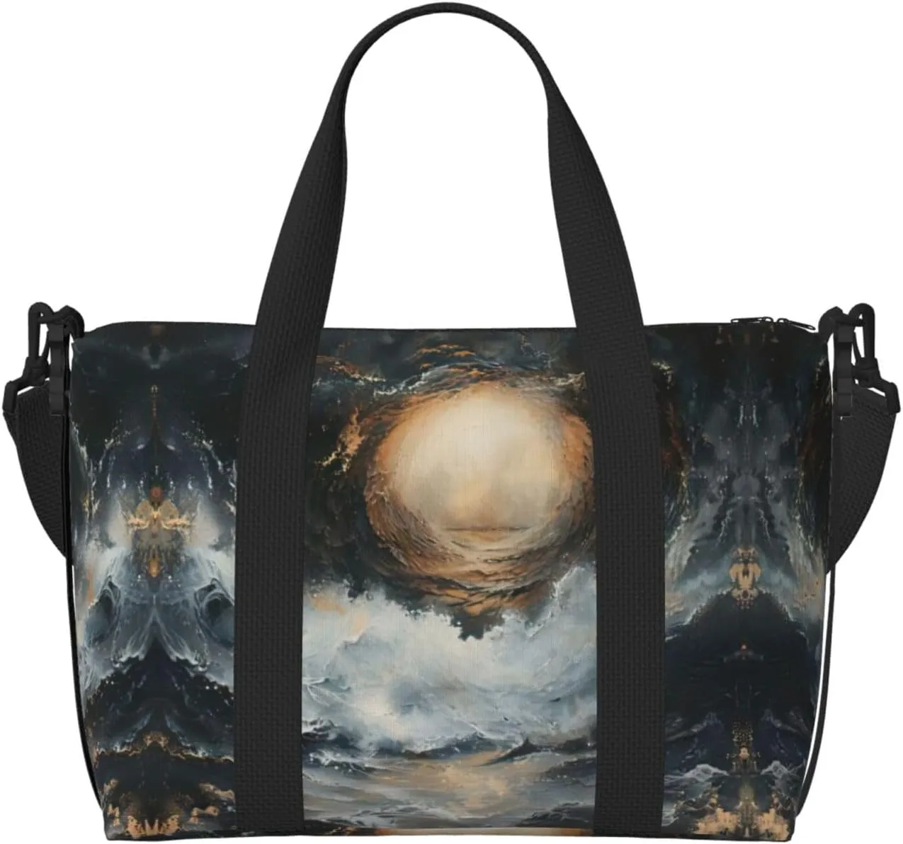 Within The Tides Zippered Tote Bags For Women,Duffle Bag For Men,Spacious Travel Bag For Weekend Getaways