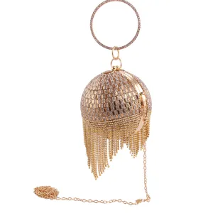 Women ‘Demi’ Crystals Adorned Bridal Clutch Bag