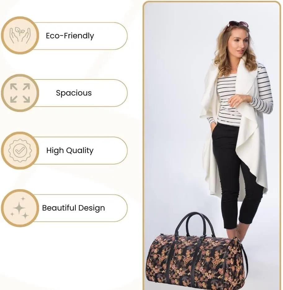 Women Large Duffel Bag, Ladies Carry-on Overnight Weekender, Womens Hand Luggage, Travel Bags for Teens & Girls