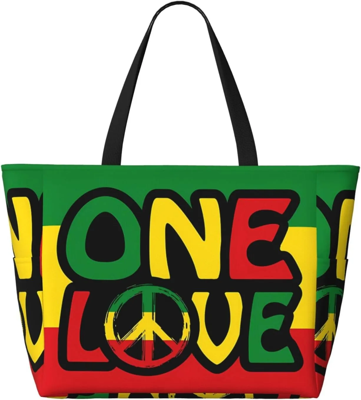 Women's Beach Travel Bags Large Waterproof Tote Bag with Pockets Sandproof Handbag for Beach Gym Vacation