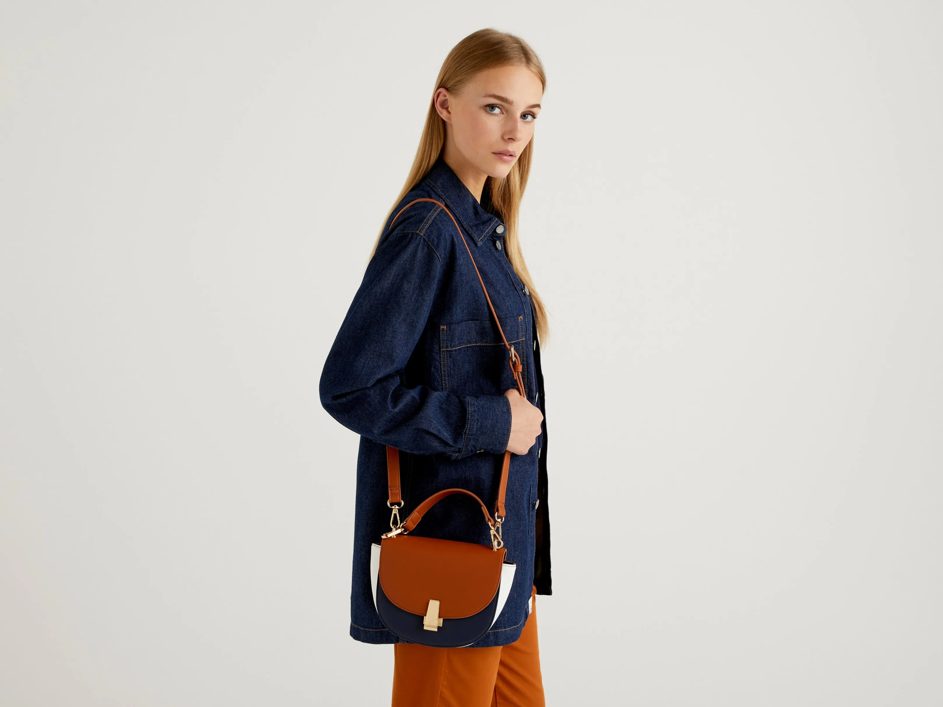 Womens Colourblock Side Cross Body Bag