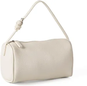 Women's Cylindrical Shoulder Bag PU Leather Shoulder Bags with Adjustable Strap and Spacious Interior for Daily Use