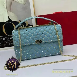 Women's Fashion Sheepskin Diamond Studded Small Square Bag