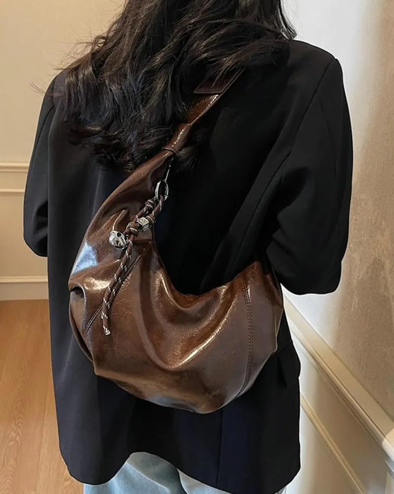 Womens Fashion Shoulder Crossbody Bag Soft pu leather Tote Purse Medium Dumpling Bag Y2k Satchel with zipper