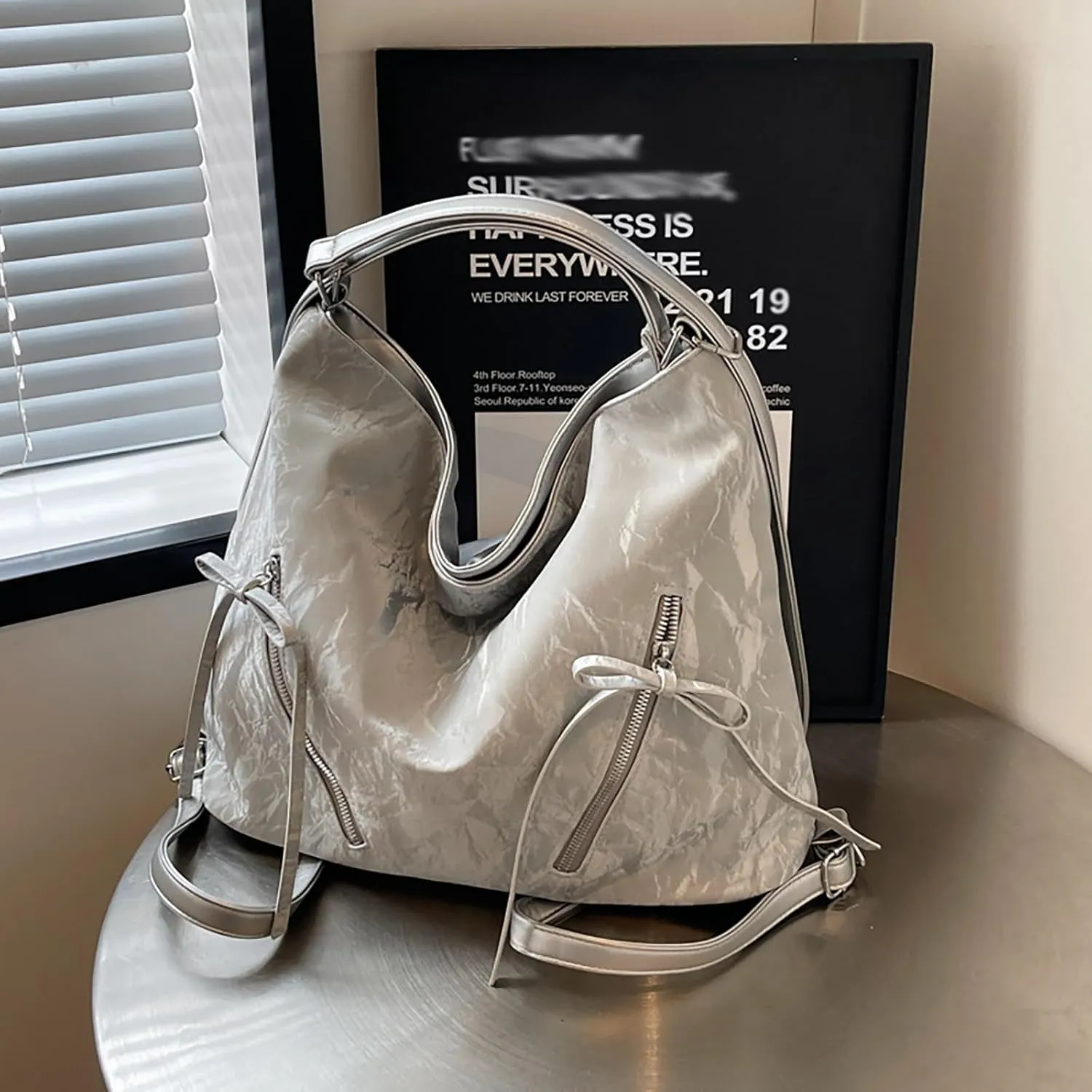 women's Large Capacity Purses and Handbags trendy Sweet Bowknot Shoulder Bags Adjustable Strap Handbag crossbody bags
