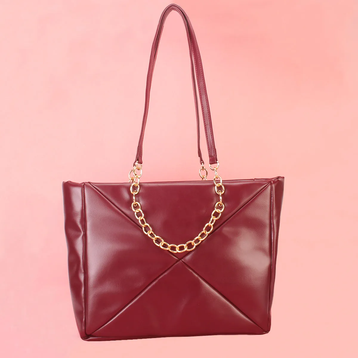 Women's "MILLANO" Chained Suede Tote Bag