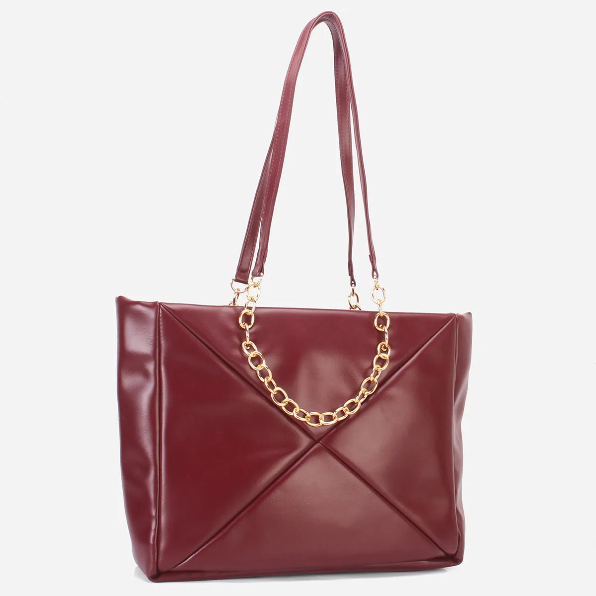 Women's "MILLANO" Chained Suede Tote Bag