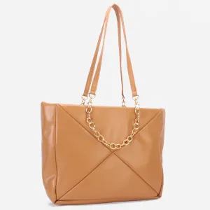 Women's "MILLANO" Chained Suede Tote Bag