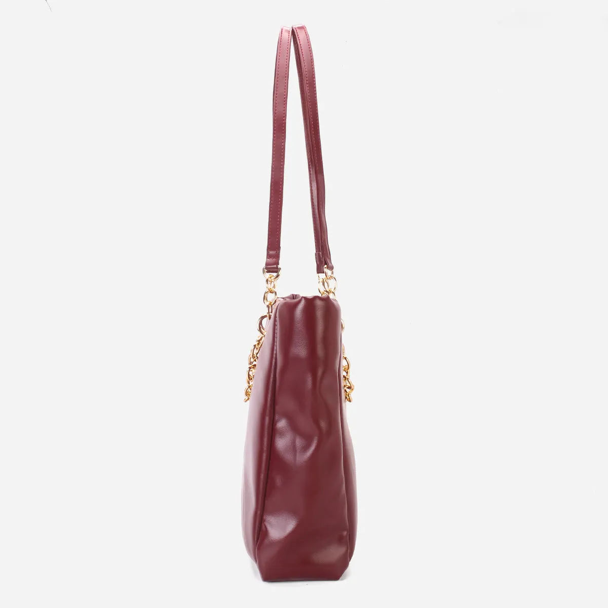 Women's "MILLANO" Chained Suede Tote Bag