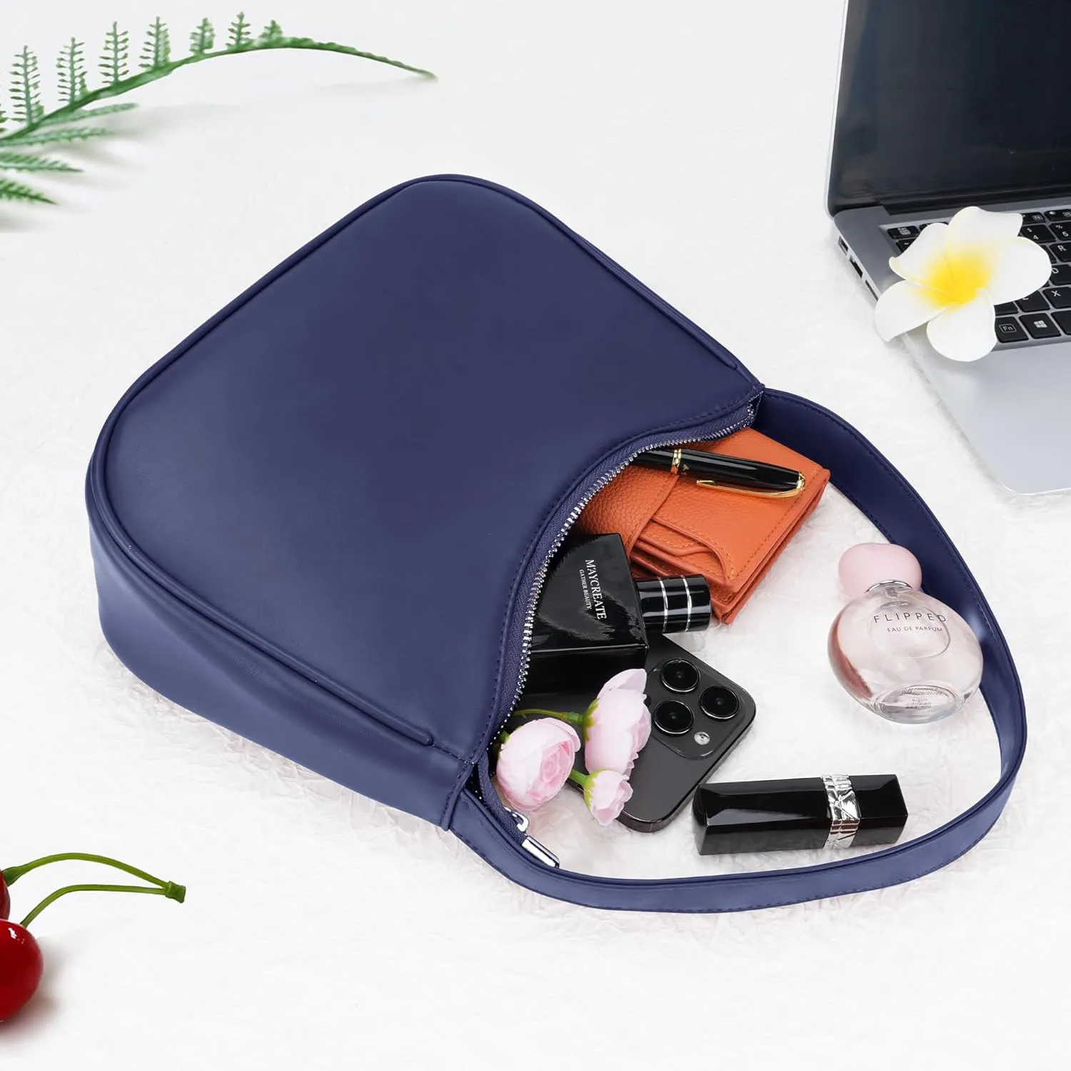 Women's Shoulder Bags, Small Hobo Tote Elegant Clutch Purse with Zipper Closure