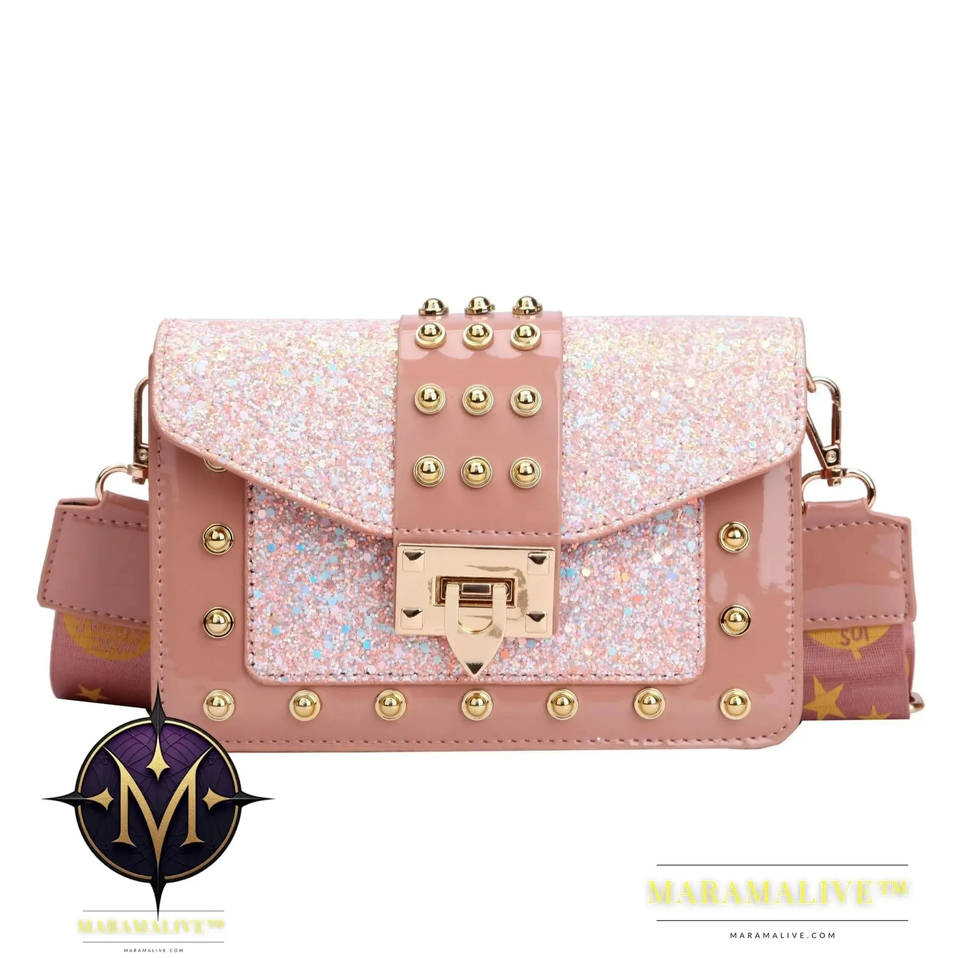 Women's Stylish Vintage Studded Handbag
