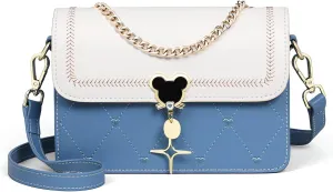 Womens Top Handle Satchel Heart Embroidered Quilted Purses Designer Handbags Small Crossbody Bags