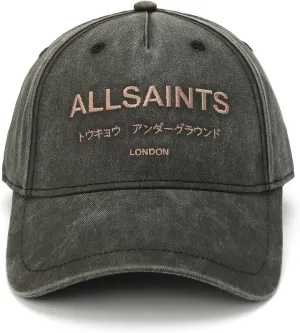 Women's Underground Logo Baseball Cap, 100% Cotton Hat with Adjustable Strap, Washed Black/Pink