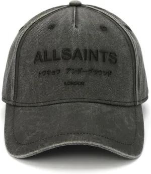 Women's Underground Logo Baseball Cap, Cotton Hat with Adjustable Strap, Washed Black