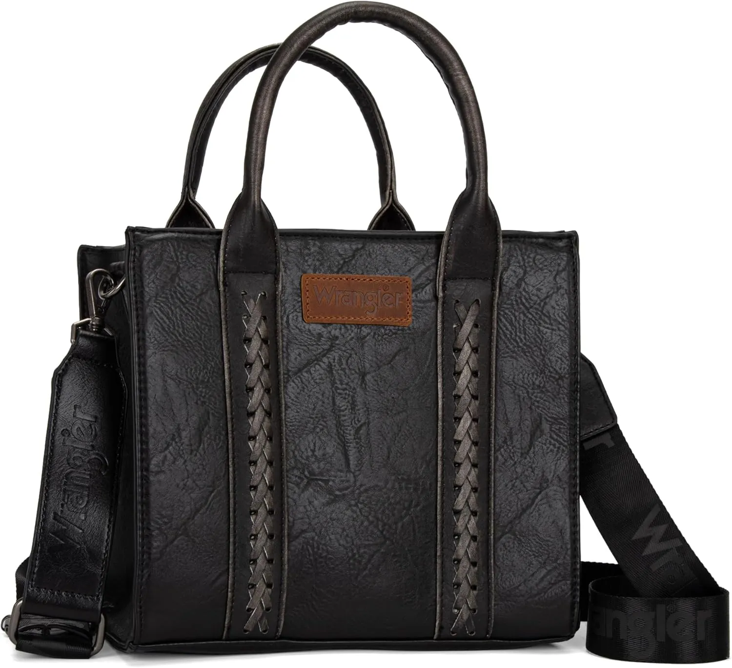 Wrangler Medium Tote Bag for Women Designer Satchel Handbags Top-handle Purses with Strap
