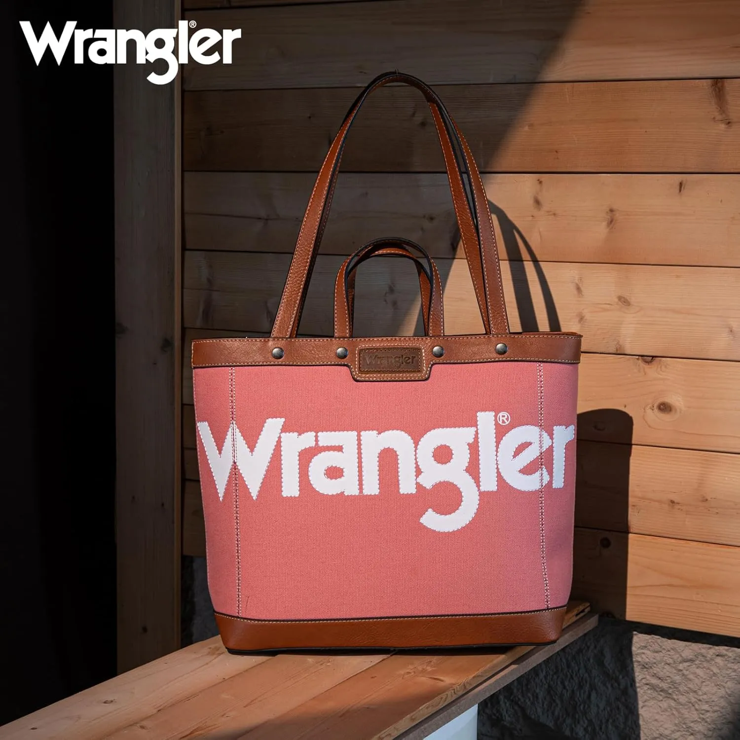 Wrangler Tote Bag for Women Vintage Top Handle Handbags and Shoulder Bag