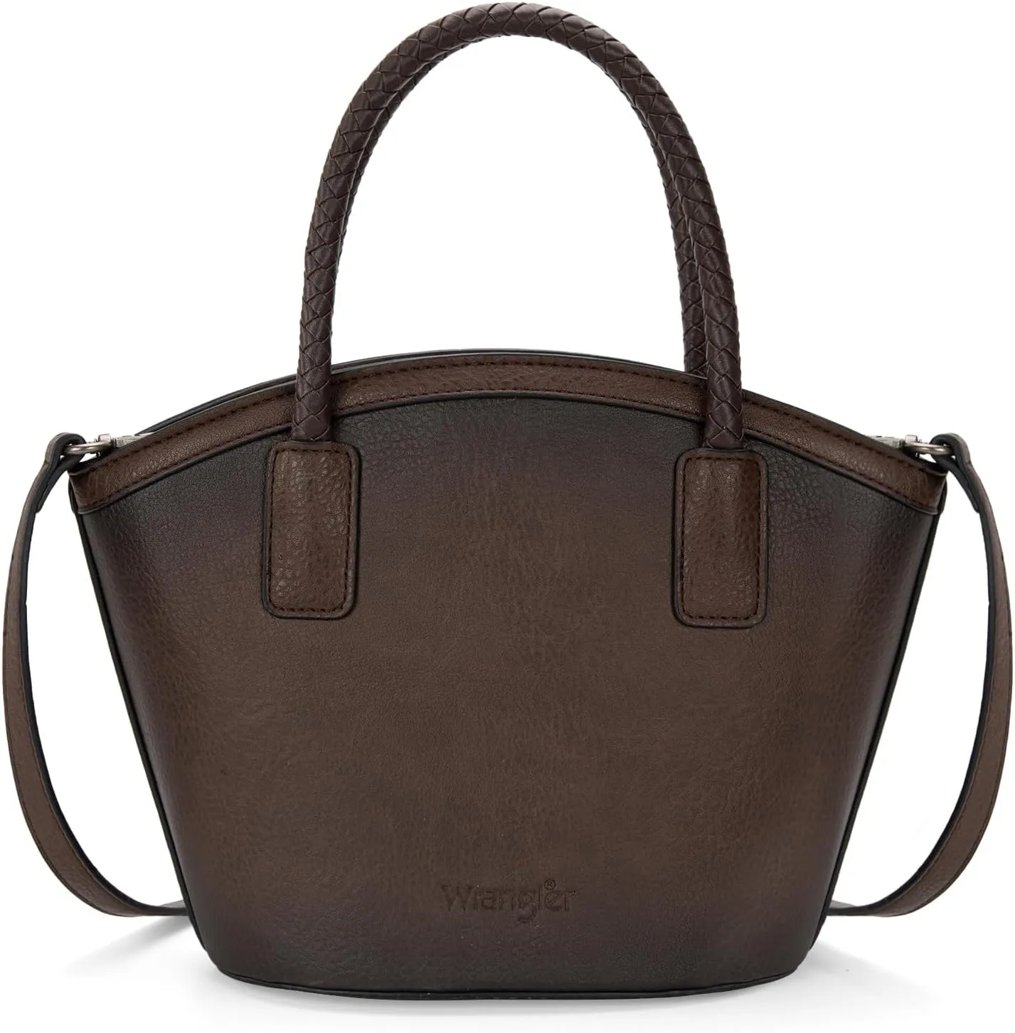 x Wrangler Small Tote Bag for Women Distressed Shoulder Purse Woven Handle Tote Handbag with Small Clutch Wallet