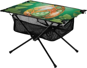 xigua Easter Colored Eggs Folding Camping Table,Portable Camp Table with Carry Bag Beach Table Folding Table for Picnic, Camp,Party,Travel195