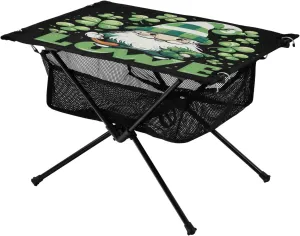 xigua Happy St. Patrick's Day Folding Camping Table,Portable Camp Table with Carry Bag Beach Table Folding Table for Picnic, Camp,Party,Travel50