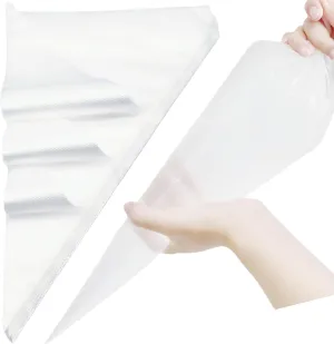 XXL 23 Inch Extra Large Piping Bags 100 Pack - Disposable Pastry Bags - Thick Anti-Burst Pastry Icing Frosting Piping Bags For Decorating Cupcakes Cakes Cookies (Extra Large 23 Inch-100 Pack)