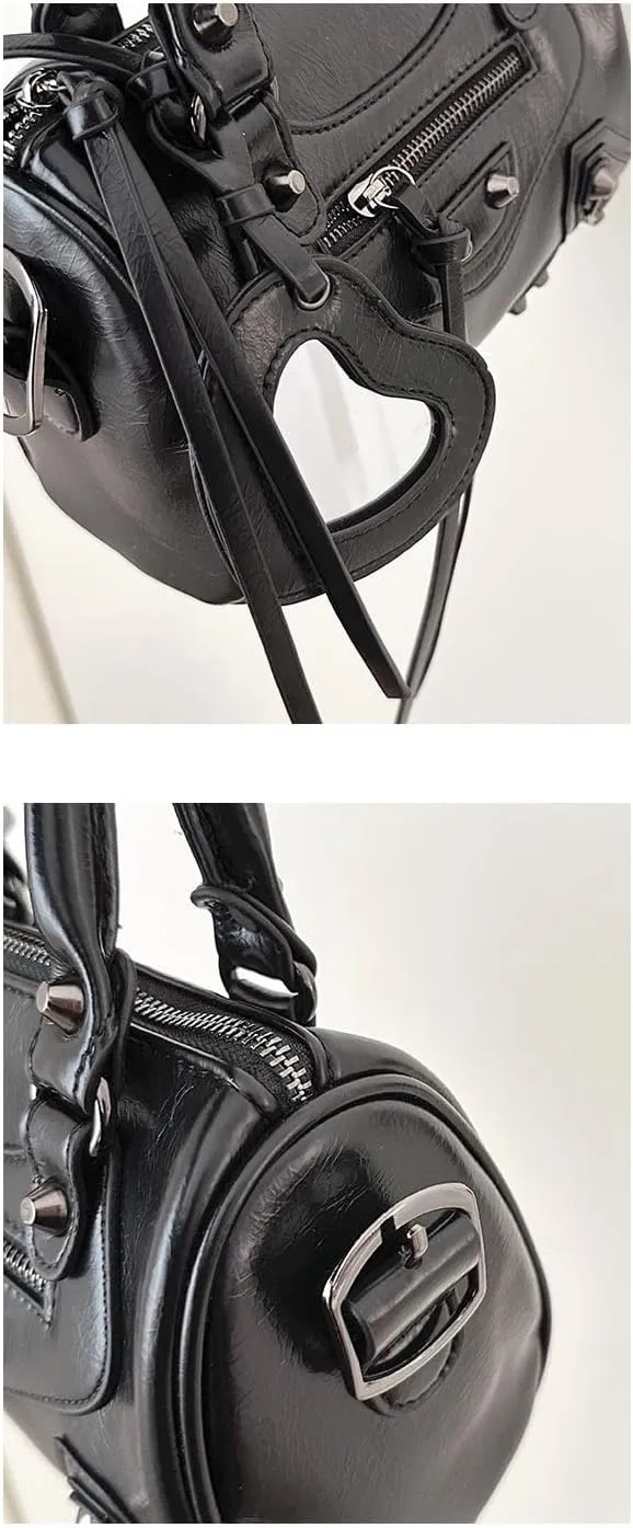 Y2k Crossbody Bags for Women Metal Punk Studs Rivet Y2k Accessories Bag Handbag 2000s Streetwear Y2k Stuff