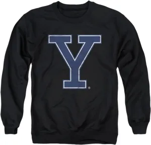 Yale University Official Distressed Primary Logo Unisex Adult Crewneck Sweatshirt