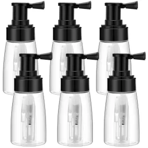 Yunlly 6 Pcs Powder Spray Bottle Barber Powder Container Dispenser Refillable Hair Fiber Applicator Sprayer Empty Travel Cosmetics Blower for Hair Salon Home Beauty, 140 ml