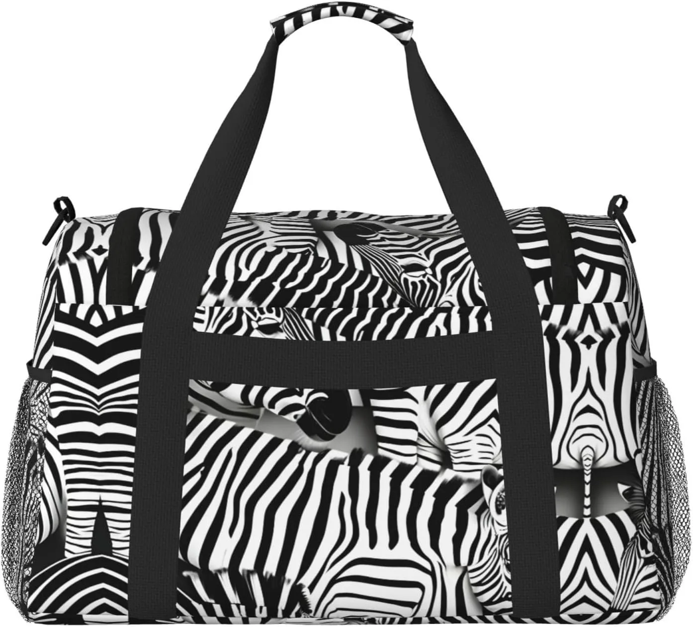 Zebra Travel Bag, Weekender Bags For Women Men For Outdoor Adventures, Ideal For Camping And Hiking