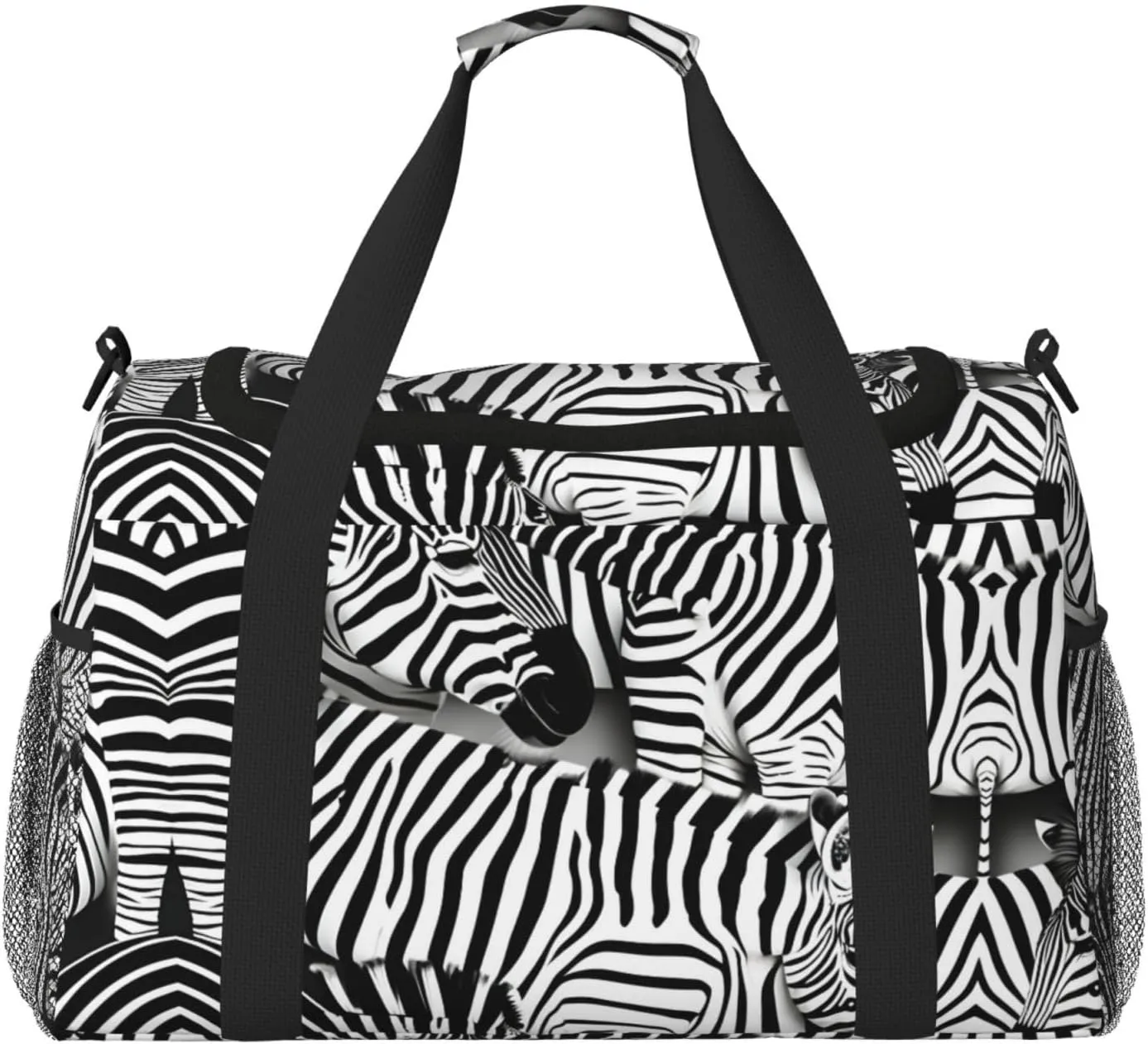 Zebra Travel Bag, Weekender Bags For Women Men For Outdoor Adventures, Ideal For Camping And Hiking