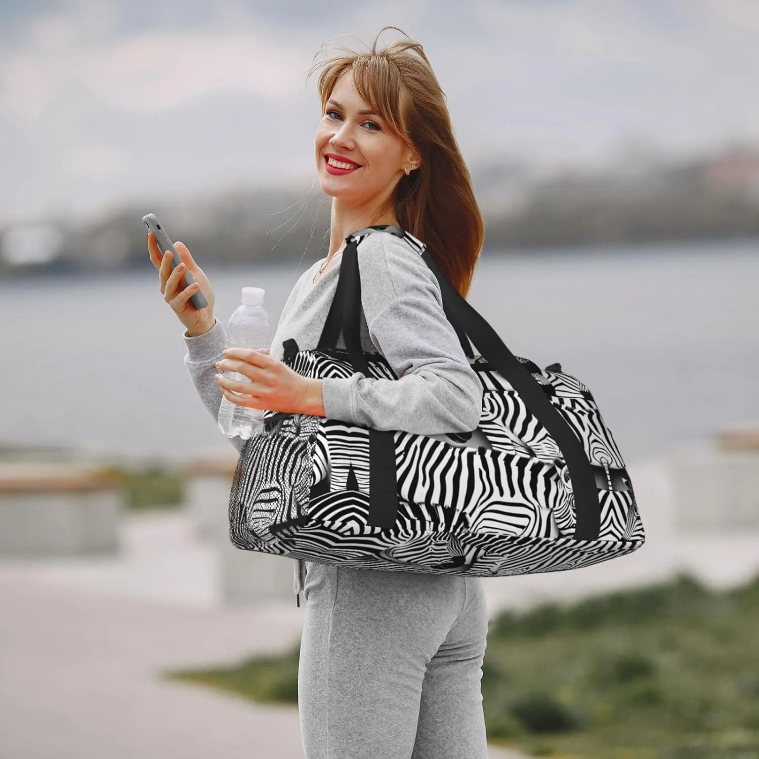 Zebra Travel Bag, Weekender Bags For Women Men For Outdoor Adventures, Ideal For Camping And Hiking
