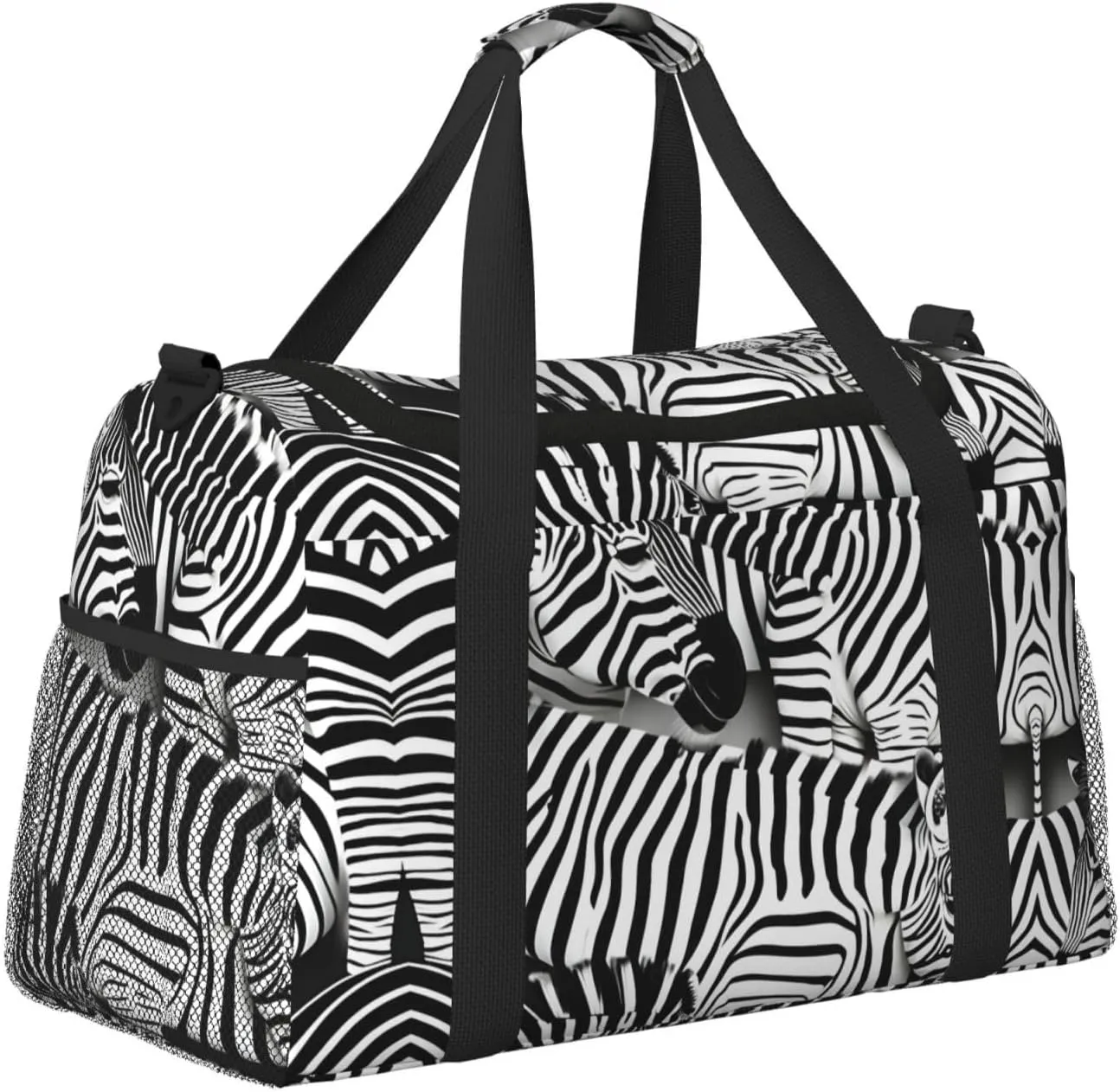 Zebra Travel Bag, Weekender Bags For Women Men For Outdoor Adventures, Ideal For Camping And Hiking